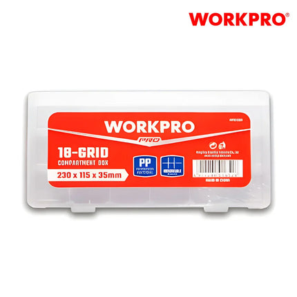 صندوق بلاستيكي مقسم إلى 18 خانة من WORKPRO