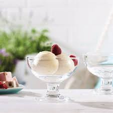 وعاء آيس كريم زجاجي منزلي