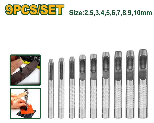 طقم زنبة ثقب الجلد 9 قطع من جاديفر