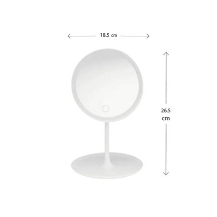 مرآة مكياج دائرية مع ضوء LED