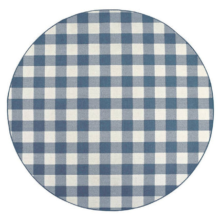 KA VINTAGE INDIGO GINGHAM SIDE PLATE
