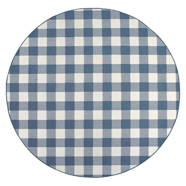 KA VINTAGE INDIGO GINGHAM SIDE PLATE