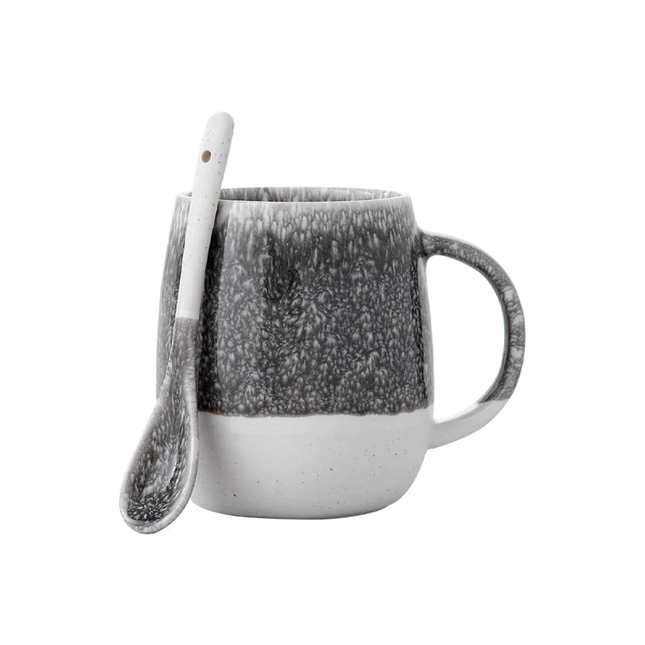 LODGE STARTER MUG & SPOON SET CHARCOAL