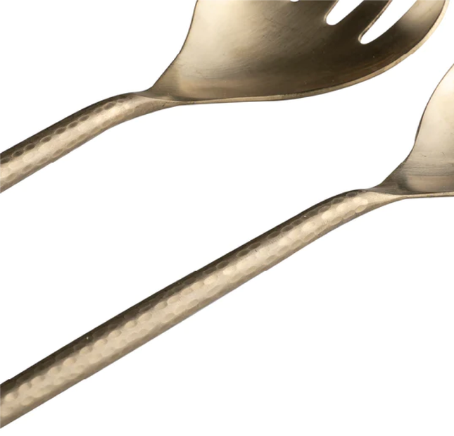 HAMMERED 2PC SALAD SERVERS SET