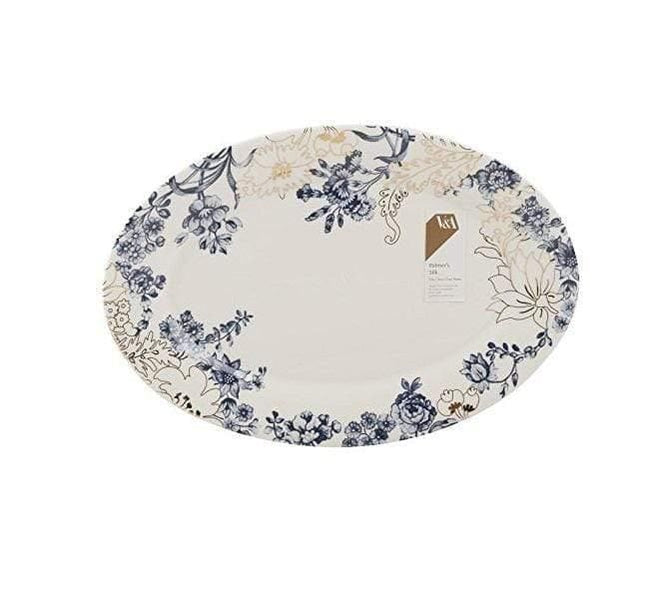 Lily's Home Cups Victoria and Albert V&A Museum, Porcelain Plate, Palmers Silk Collection, Porcelain, White, 3 x 34.5 x 24 cm