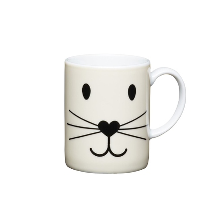 Lily's Home Kitchen craft Set of 6 KitchenCraft 80ml Porcelain Cat Face Espresso Cup