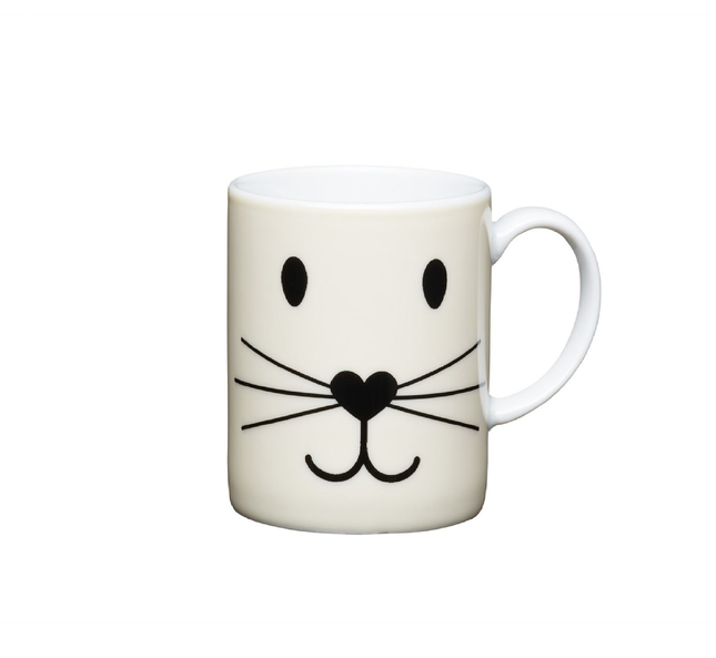 Lily's Home Kitchen craft Set of 6 KitchenCraft 80ml Porcelain Cat Face Espresso Cup