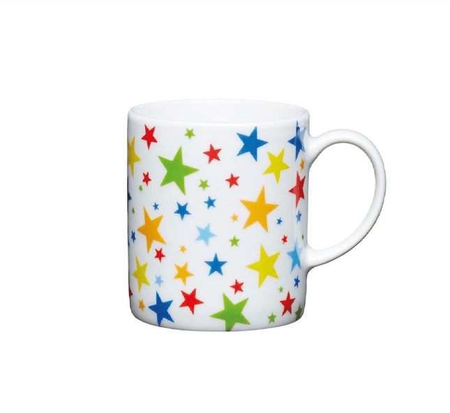 Lily's Home Kitchen craft Set of 6 KitchenCraft 80ml Porcelain Multi Stars Espresso Cup