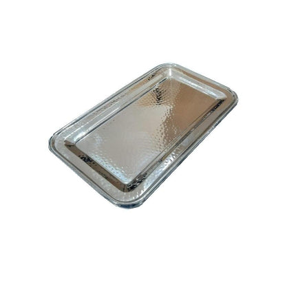 Lily's Home Silverware 32X14X1 cm SMALL REC HAMMERED TRAY32 X 14 X 1