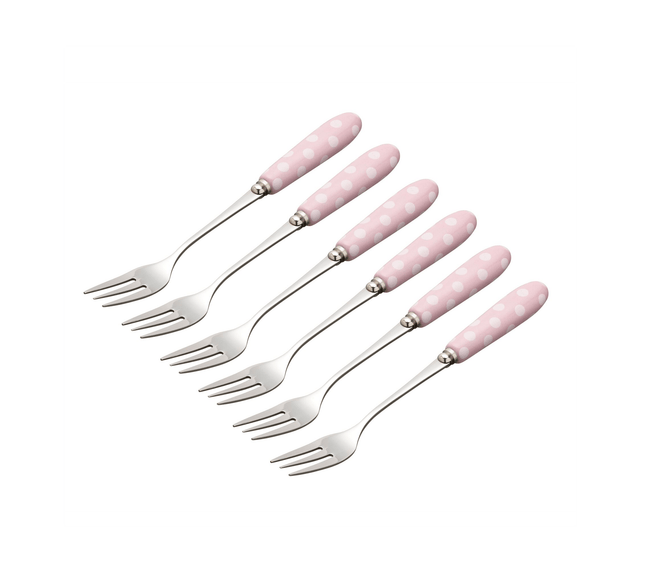 Lily's Home Sweetly Does It Sweetly Does It Deluxe Ceramic Handled Cake Forks