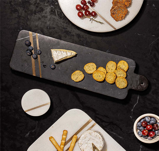 EMERSON CHAMPAGNE LONG RECTANGLE SERVING BOARD