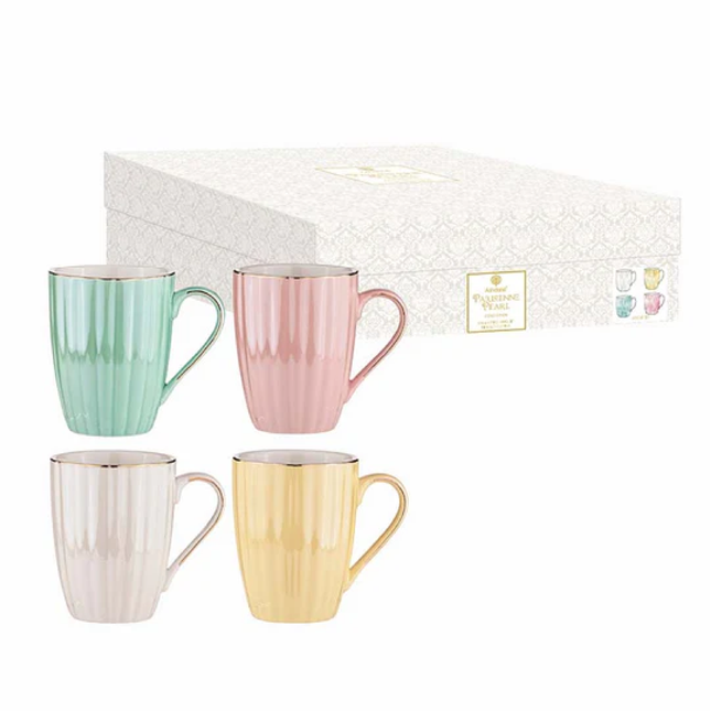 PARISIENNE PEARL ASSORTED 4PCE MUG SET