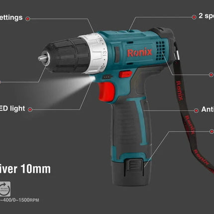 RONIX 12V Waterproof Cordless Drill