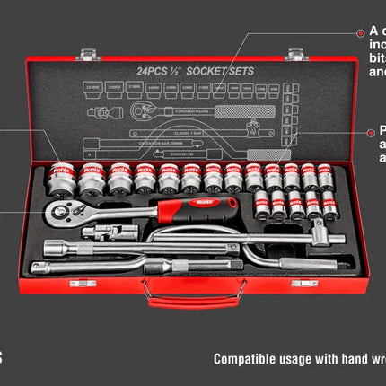 RONIX 24-Piece 1/2" Socket Set