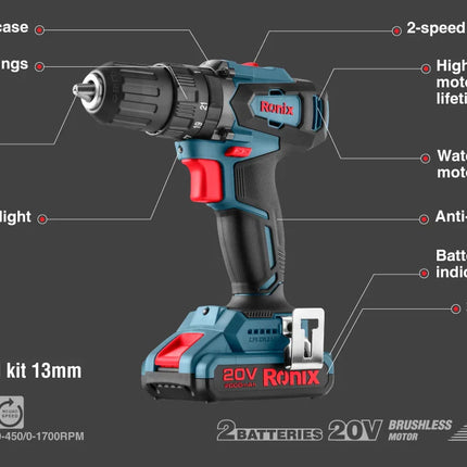 RONIX Master Cordless Drill Kit