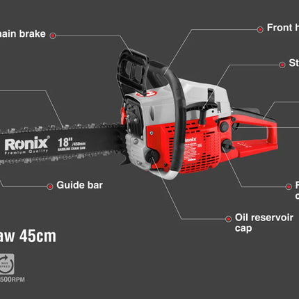 منشار شجر بنزين 18"  RONIX 4647