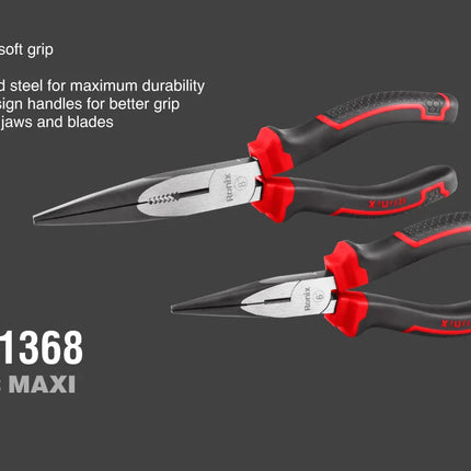 RONIX 8" Heavy-Duty Long Nose Pliers