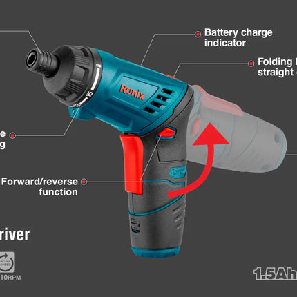 RONIX 3.6V Cordless Screwdriver