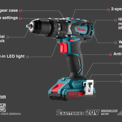 دريل  شحن   RONIX 8905 40V 150N IMP