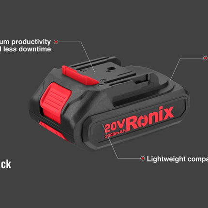 RONIX 20V 2.0 Ah Charging Battery