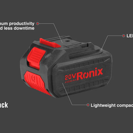 بطارية شحن  RONIX 8691  20V  Ah 4.0