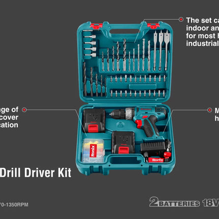 Cordless drill with drill bit set from RONIX