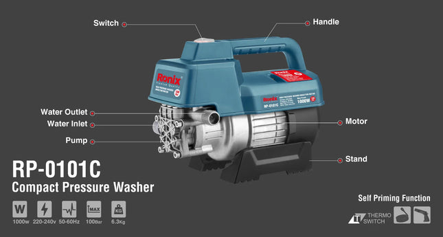 مضخة غسيل ارضيB100  ماتور RONIX RP-0101C