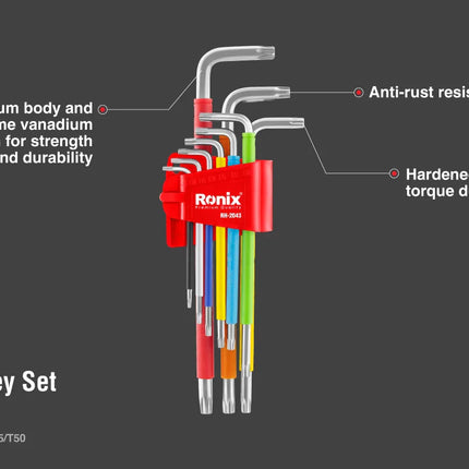 RONIX Long Ball-End Hex Key Set