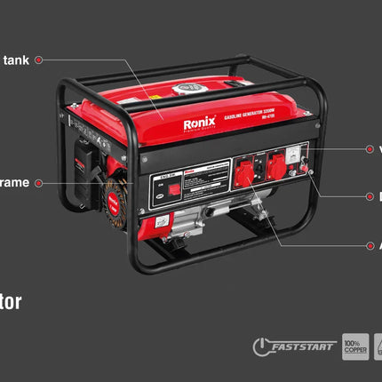 RONIX 15-Liter 3200-Watt Generator