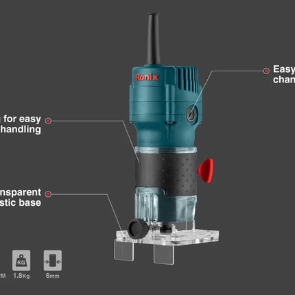 ماكنية راوتر مع ملزمة 550 واط من RONIX