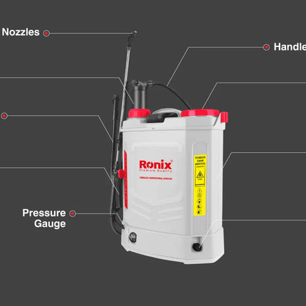 طرمبة رش شحن 20لتر  RONIX RH-6020 V12
