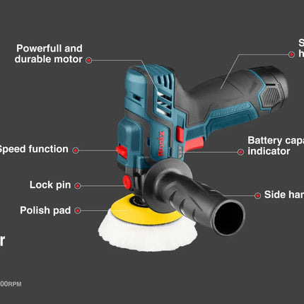 RONIX rechargeable drill, polisher, and sander