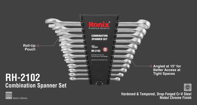 طقم شق رنج 12 قطعة  RONIX RH-2102