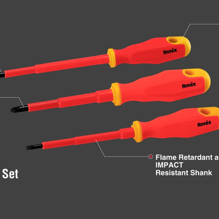 RONIX 3-Piece Insulated Electric Screwdriver Set