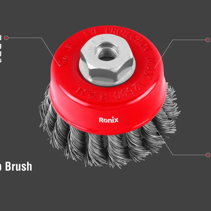 RONIX 3" Cup Brush, Knotted