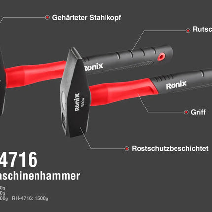RONIX Fiberglass Handle Hammer