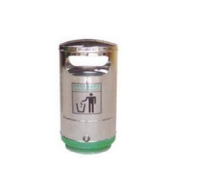 Mega Hardware Dust Bin Stainless Steel Rounded Dust bin سلة نفايات