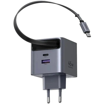 شاحن UGREEN بقوة 45 واط بتقنية GaN ومنفذ USB-C - محول شحن سريع بثلاثة منافذ / X614-65822