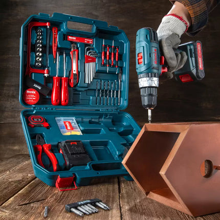 18V Cordless Drill with Tool Kit from RONIX