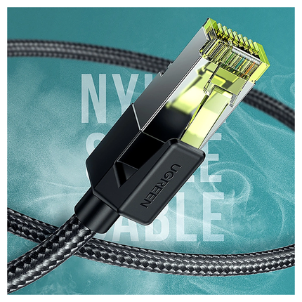 UGREEN Cat 7 Pure Copper Ethernet Cable Braided (Black) | NW150