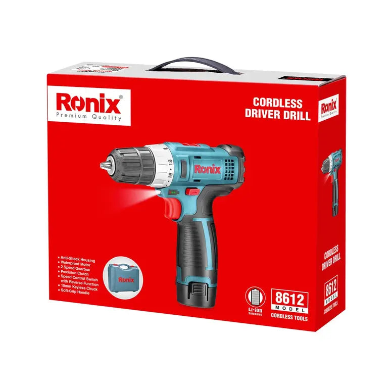 دريل شحن 12 فولت بطارية سامسونج من RONIX | Ronix دريل شحن 12 فولت بطارية سامسونج من RONIX | Ronix