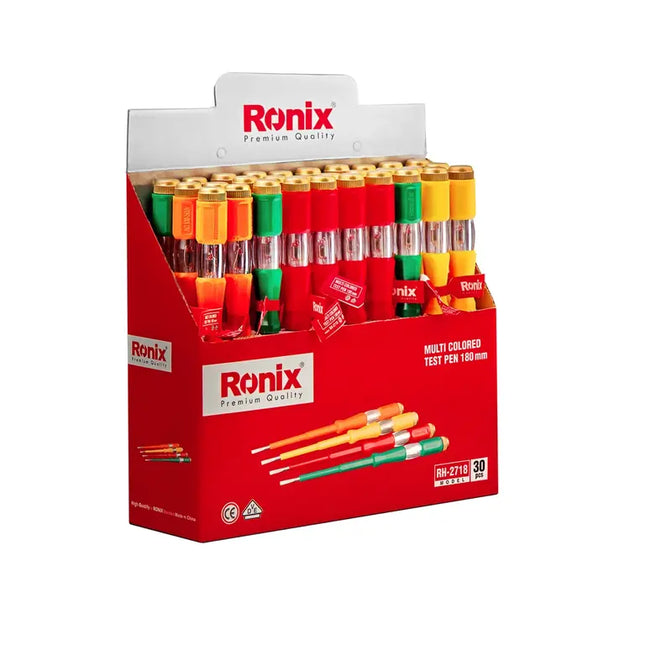 RONIX 180mm Tester Screwdriver, 30 pieces
