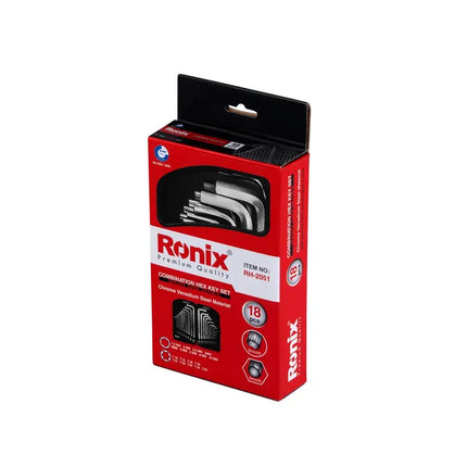 RONIX 18-Piece Torx + Hex Key Set