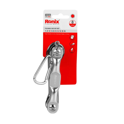 طقم الن كي كروم طوي (8) RONIX RH-2040
