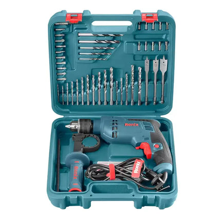 13mm 750W Drill with 52-Piece Bit Set from RONIX
