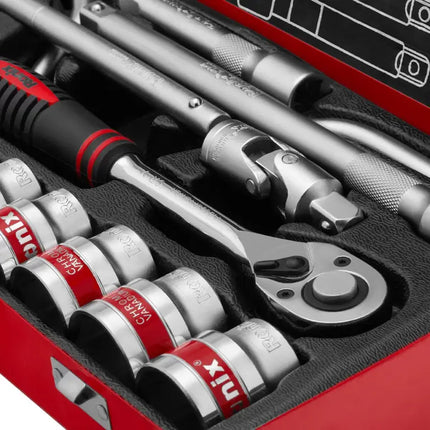 طقم بوكس 24 قطعة حديد 1/2 RONIX RH-2644