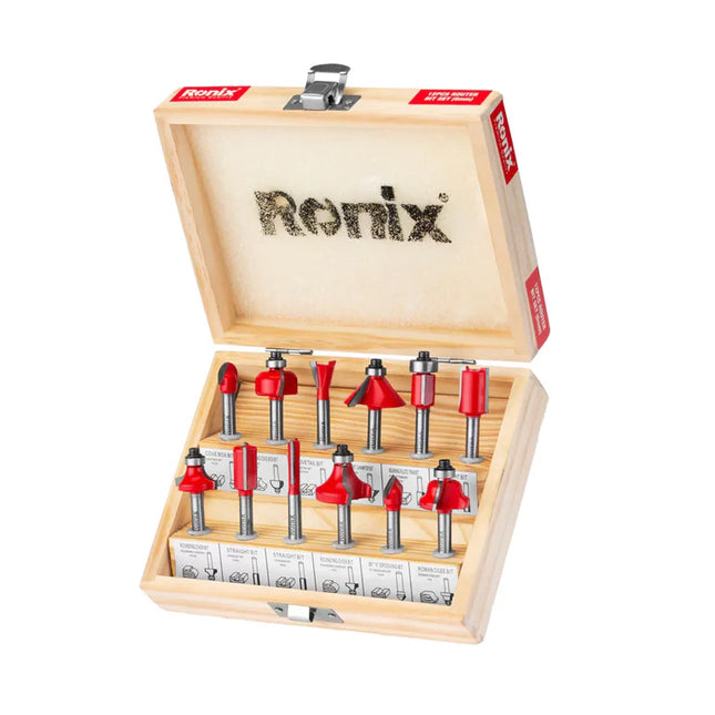 طقم ضربات راوتر 12 قطعه 6ملم RONIX RH-5341