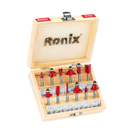 طقم ضربات راوتر 12 قطعه 6ملم RONIX RH-5341