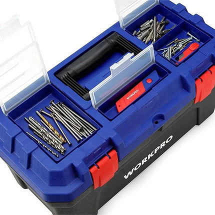 صناديق أدوات بلاستيكية شديدة التحمل من WORKPRO (16 بوصة، 20 بوصة، 22.5 بوصة)