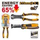 INGCO 8.5" Bolt Cutter, Heavy Duty, 65% Power Saving with Three-Color Handle